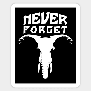 Elephant Face - Never Forget Sticker